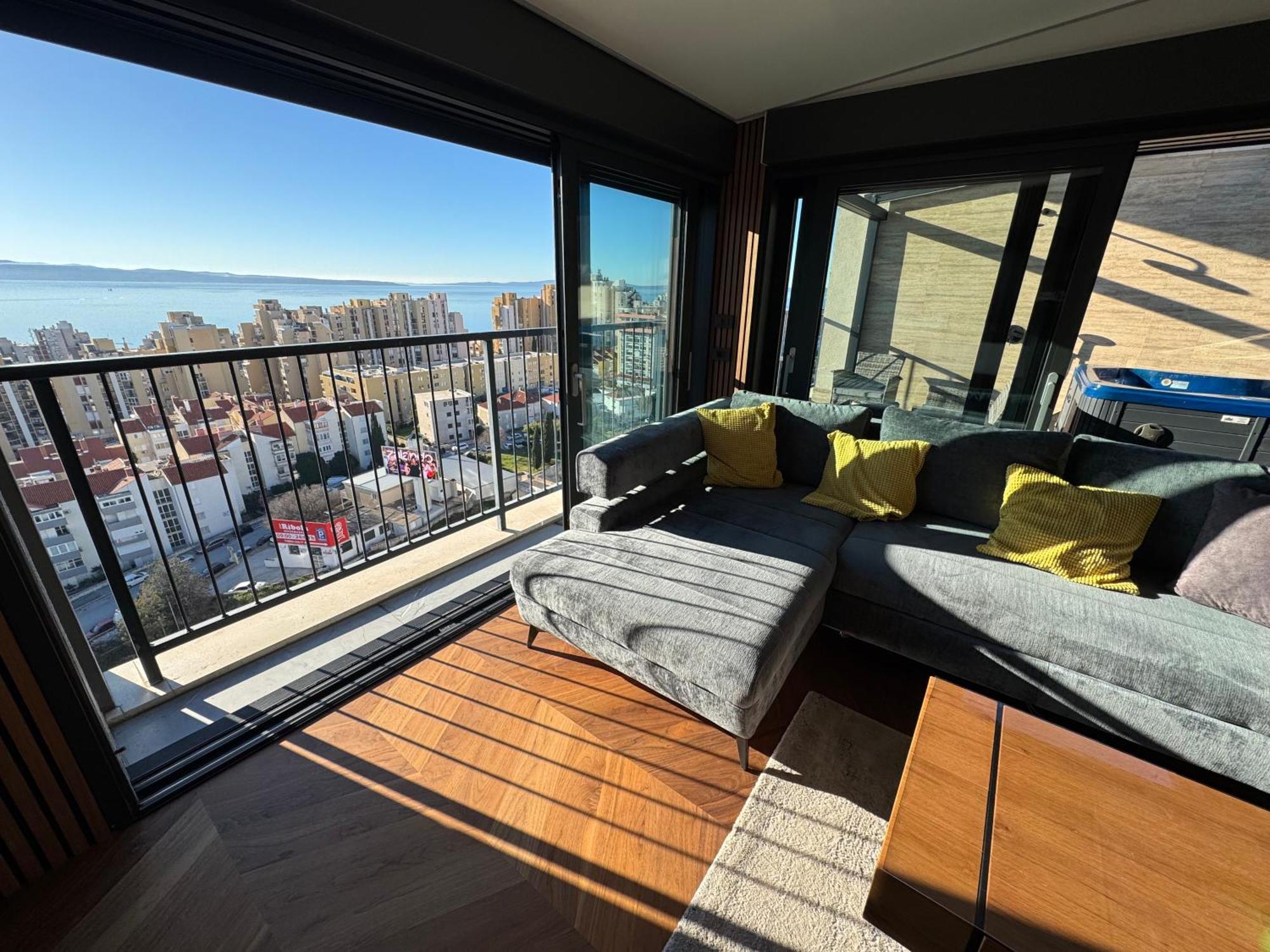 Ferienwohnung Magic View Luxury Penthouse With Jacuzzi And Sea View Split Exterior foto